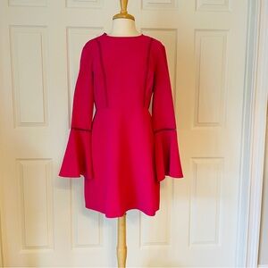 NWT Hot Pink A-Line Bell Sleeve Dress